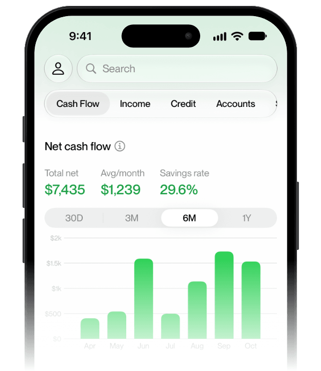 Net cash flow chart