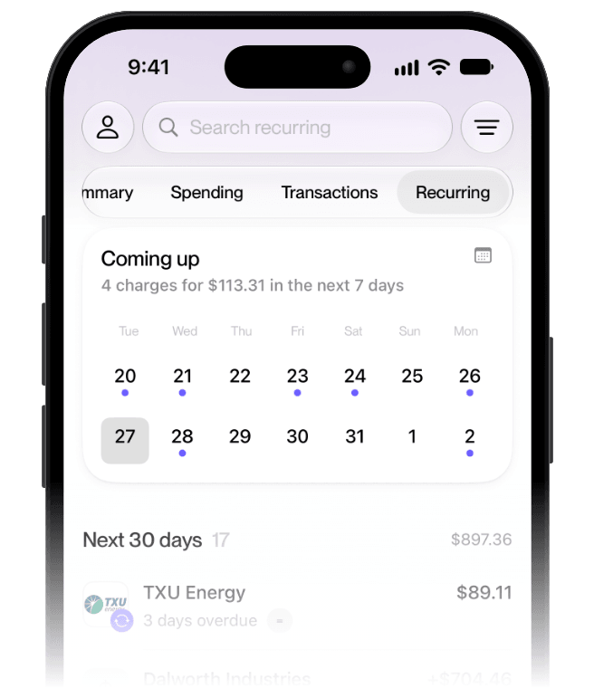 Recurring subscriptions